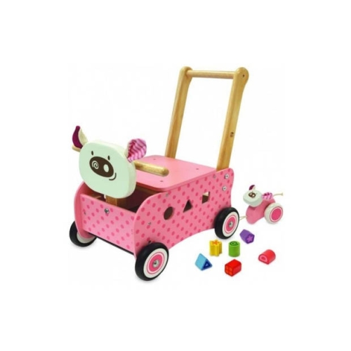 I'm Toy loop/duwwagen varkentje - roze