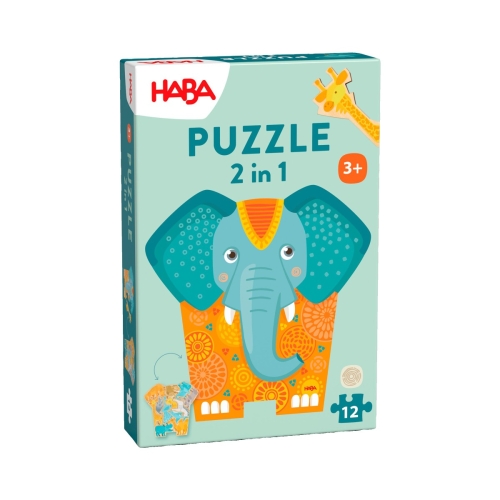 Haba 2 in 1 puzzel Olifant