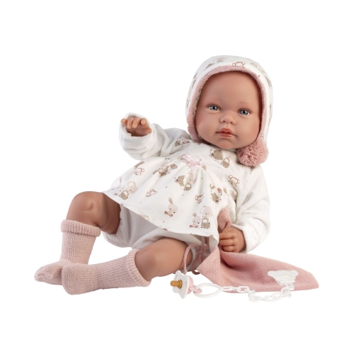 Llorens Huilende Babypop Tala Roze met geluid 44 cm