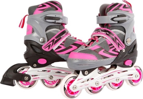 Street Runner Inline Skates Roze/Grijs (39-42) 