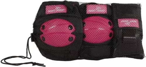 Street Runner Skate Beschermset 6 delig Zwart/Roze S