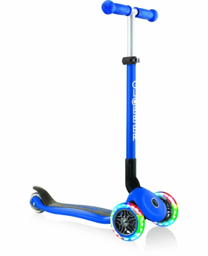 Globber Primo 3-wiel Opvouwbare Step Blue met lampjes