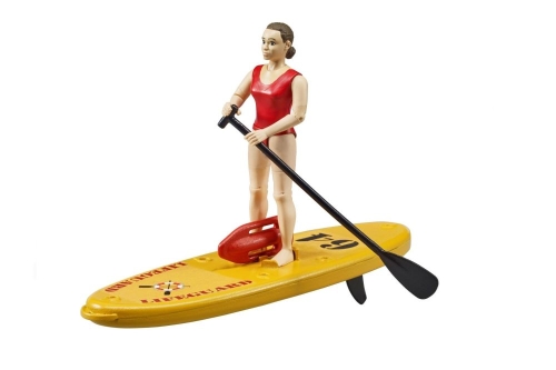 Bruder bworld lifeguard met stand up paddle board