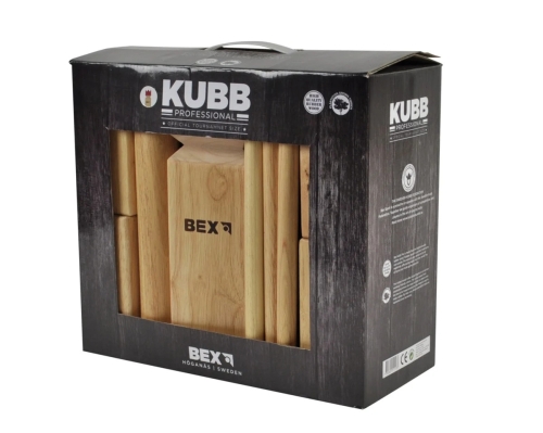 Bex Kubb Pro Original rubberhout in colourbox