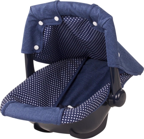 Götz Needful Things, autostoel Denim &amp; spots, babypoppen 30-33 / 42-46 cm / staande poppen 45-50 cm