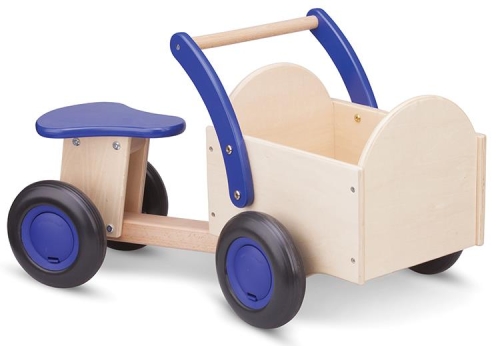 New Classic Toys Houten Bakfiets Blank/Blauw