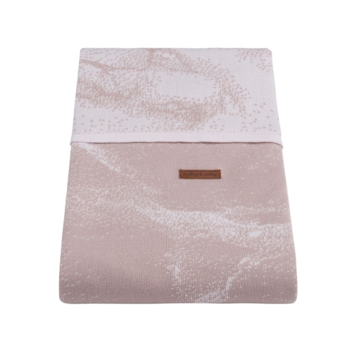 Baby's Only Dekbedovertrek 100x135 cm Marble oud roze/classic roze