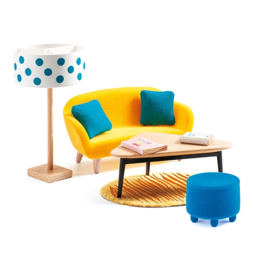Djeco Poppenhuis Woonkamer Set