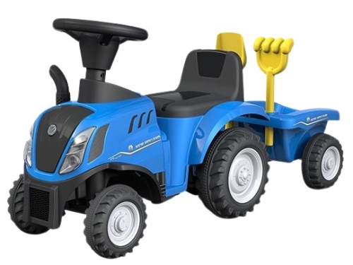 Happy Baby Loopauto Tractor New Holland met kar Blauw