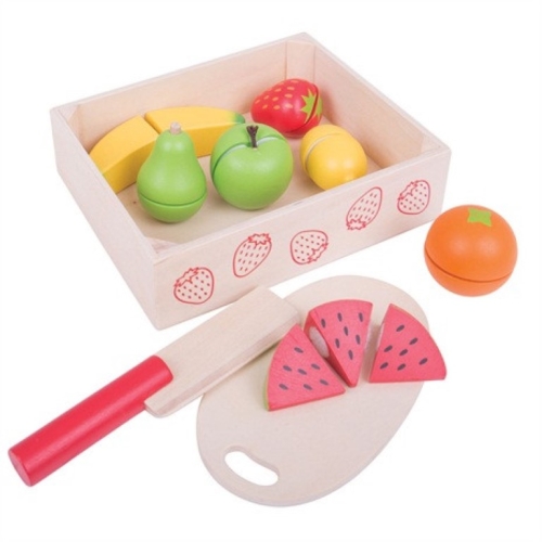 Bigjigs fruit doos met Snijplankje