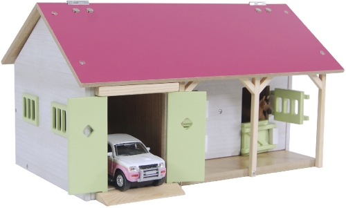 Kids Globe Paardenstal met 2 Boxen en Berging Roze 