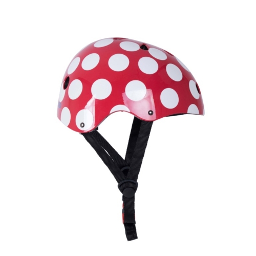 Kiddimoto Kinderhelm Red Dotty Medium