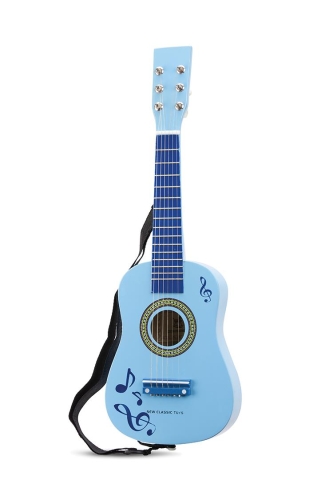 New Classic Toys Gitaar Blauw met Muzieknoten