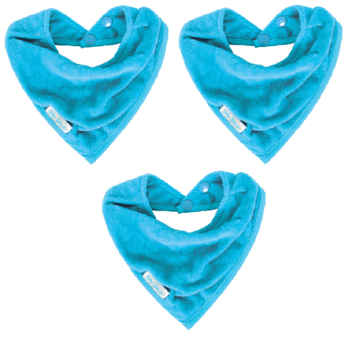 Silly Billyz Slabbertje Towel Bandana Bibs Aqua 3 stuks