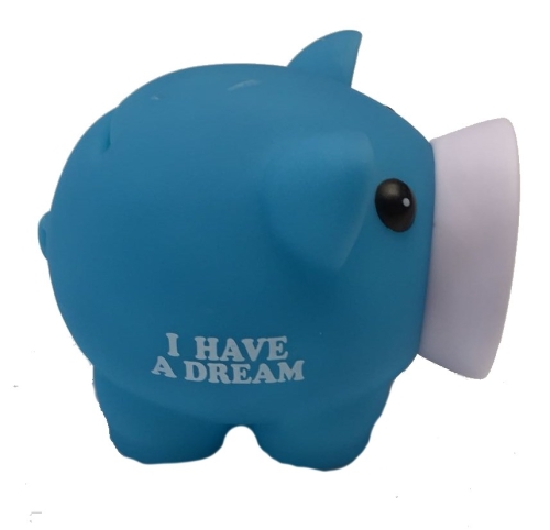 Spaarvarken Blauw met Wit