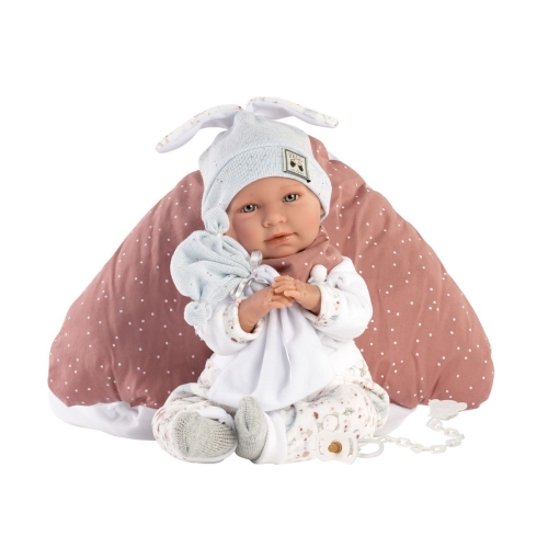 Llorens Huilende Babypop Mimi met Kussen en geluid 42 cm