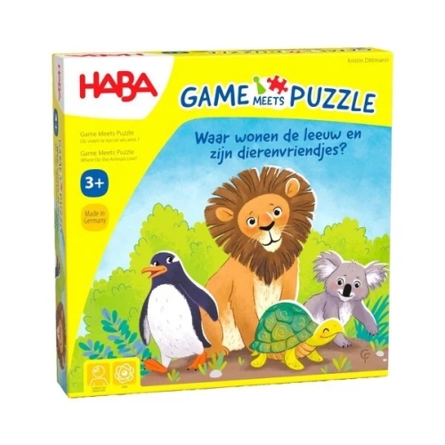 Haba Spel Game meets Puzzle Waar wonen de Leeuw en zijn Dierenvriendjes?
