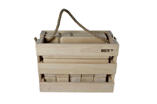 bex Kubb Viking Original rubberhout in houten kist