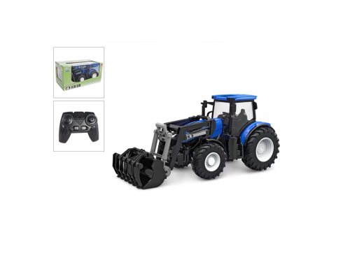 Kids Globe Tractor met Licht en Frontlader Blauw