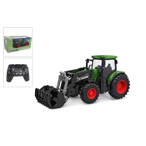 Kids Globe Tractor met Licht en Frontlader Groen