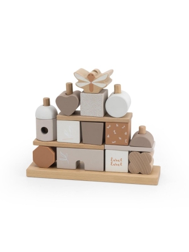 Label Label Stacking Blocks House Nougat