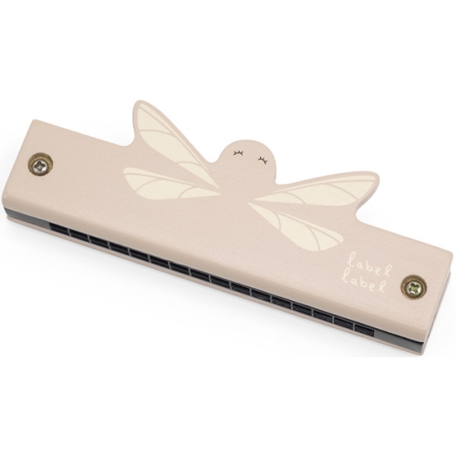 Label Label Houten Harmonica Roze