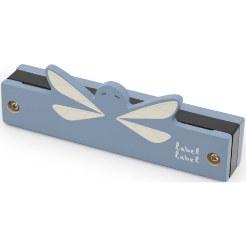 Label Label Houten Harmonica Blauw