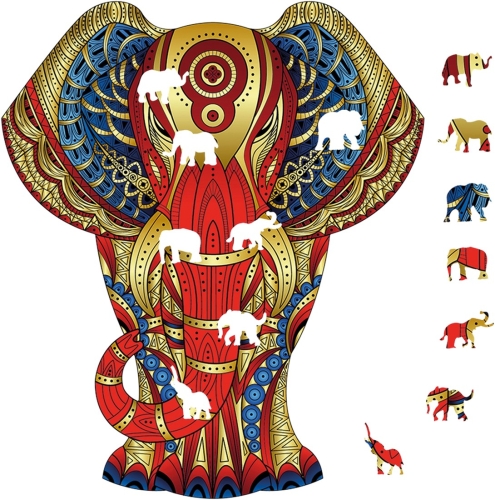 Eureka Rainbow Wooden Puzzel Olifant