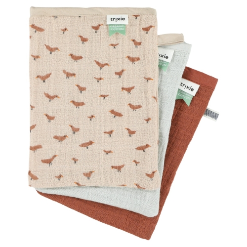 Trixie Tetra Washandjes set van 3 Babbling Birds