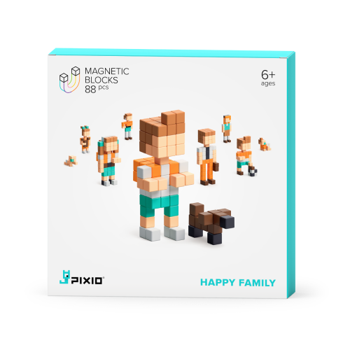 Pixio Magnetisch Speelgoed Happy Family 88 Stuks