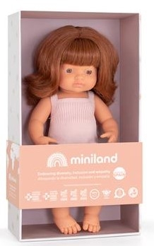 Miniland Babypop Rood haar 38 cm 