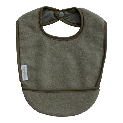 Silly Billyz Fleece pocket Bibs Olive
