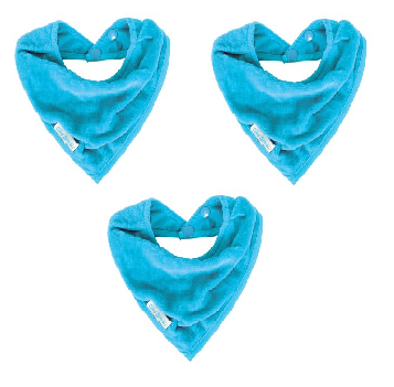 Silly Billyz Towel Bandana Bibs Aqua 3 Stuks