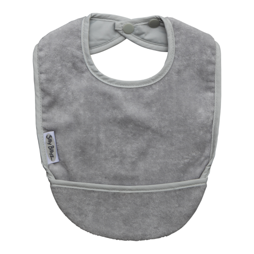 Silly Billyz Towel pocket Bibs Silver 3 Stuks 