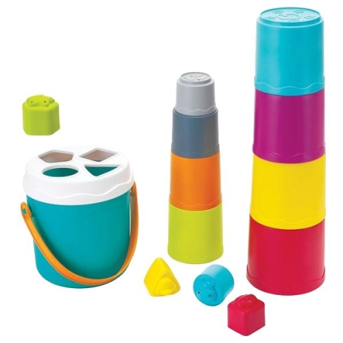 B-Kids Shape Sorting Stack N&#039; Nest Buckets